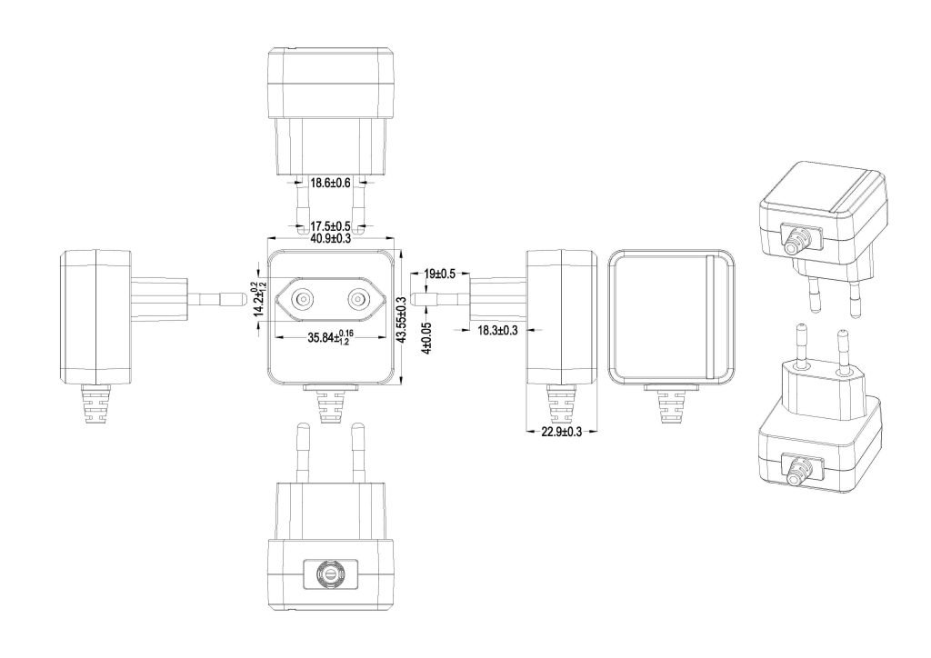 6W power adapter EU verison