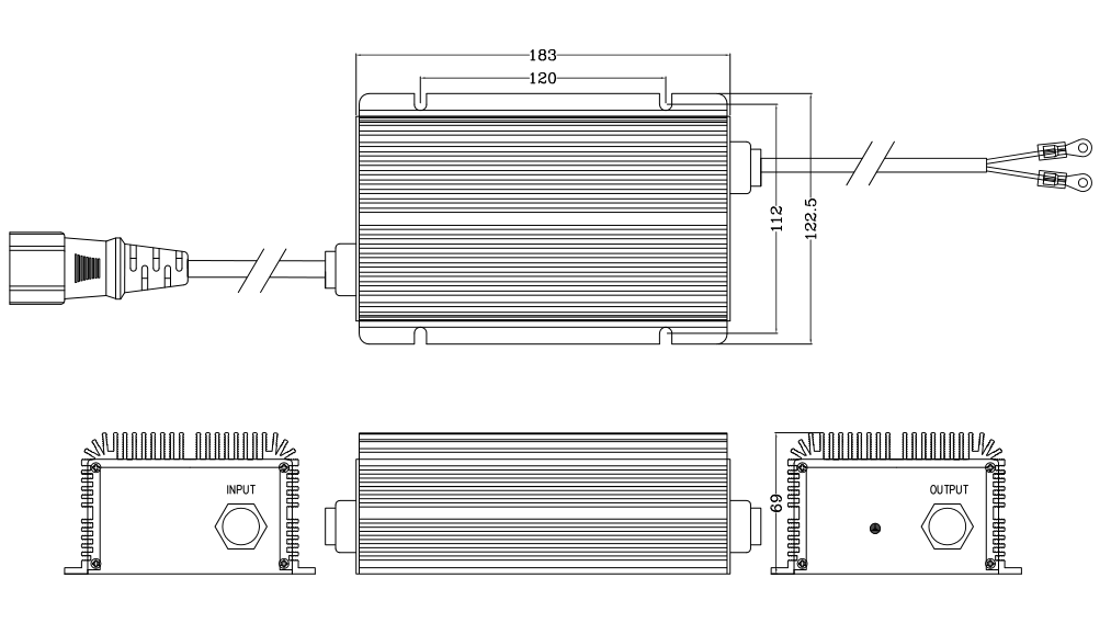 360W Battery Chargers Drawing