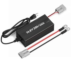 AiecoPower 12V 14.6V 20A Lithium Battery Charger with Anderson Connector LED Indicator Special for Lithium Deep Cycle Rechargeable Batteries of Boat, RV