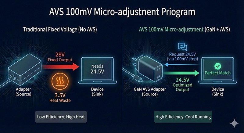 Логическая схема USB-PD 3.1 AVS GaN-зарядного устройства мощностью 240 Вт